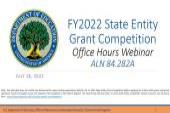 Cover slide of the State Entity Office Hours webinar