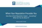 Title slide of the "When Your Reputation Precedes You" webinar